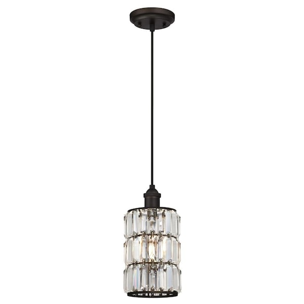 Westinghouse One-Light Indoor Mini Pendant Sophie ORB Crystal Prism Glass 6338400 - main